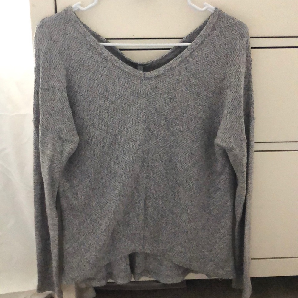 Grey v- neck sweater
